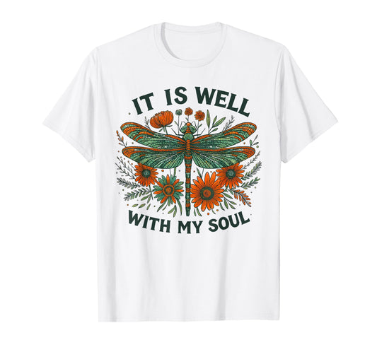 It Is Well With My Soul Floral Christian God T-Shirt