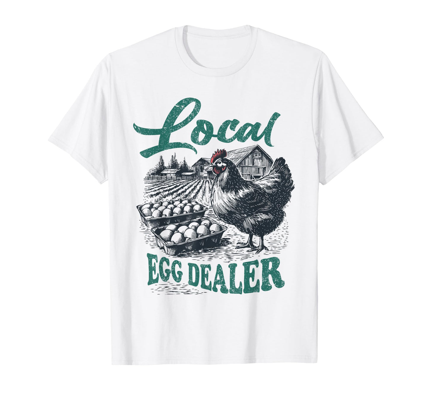 Local Egg Dealer Retro Chicken Funny Farmer Easter Adult Kid T-Shirt