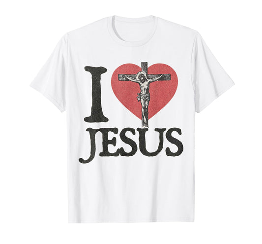 I Love Jesus Vintage Faith-Based T-Shirt