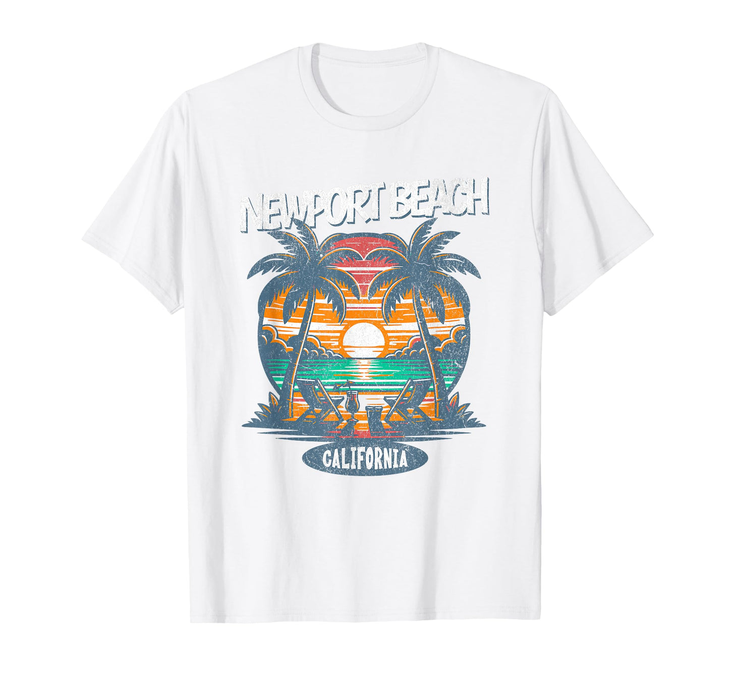 Newport Beach California Spring Break Vintage Cali Vacation Men Women Kids T-Shirt