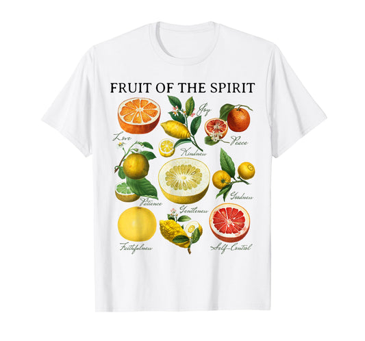 Fruit of the Spirit Galatians 5:22 Christian Bible Scripture T-Shirt