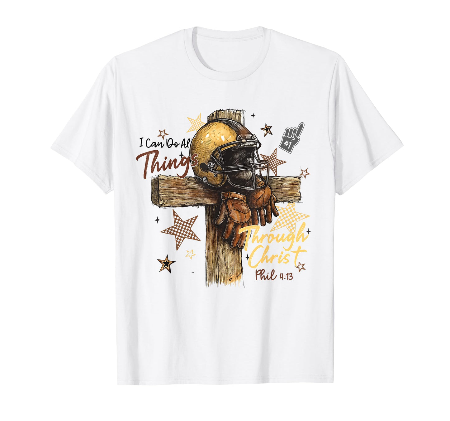 I Can Do All Things Through Christ Game Day Football Season T-Shirt