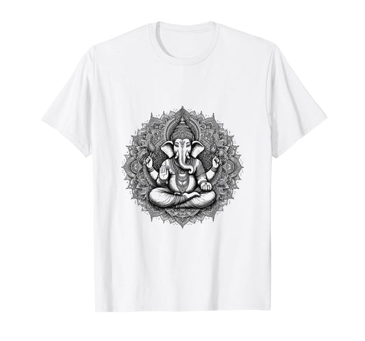 Ganesh Symbol Yoga Hindu Elephant God Ganesha Puja T-Shirt
