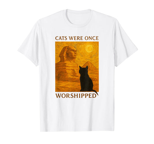 Cat God Worshipped Ancient Egypt Sphinx Funny Cat Meme T-Shirt