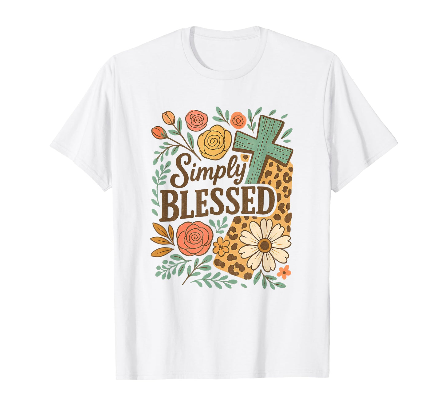 Boho Flower Religious Jesus Christian God T-Shirt