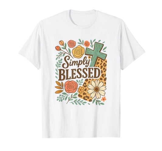 Boho Flower Religious Jesus Christian God T-Shirt
