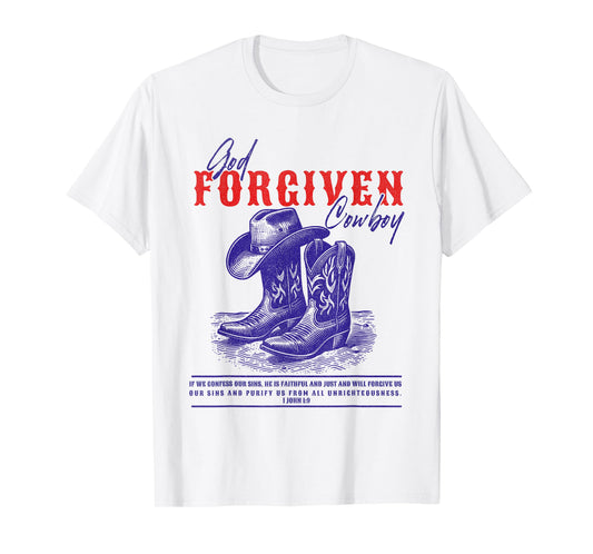 Cowboy Bible Scripture Verse Western Jesus For Mens T-Shirt
