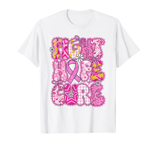 Faith Hope Cure Breast Cancer October We Wear Pink Women T-Shirt