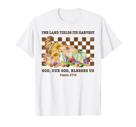 Harvest Season Fall Season God Blesses Us Faith Women T-Shirt