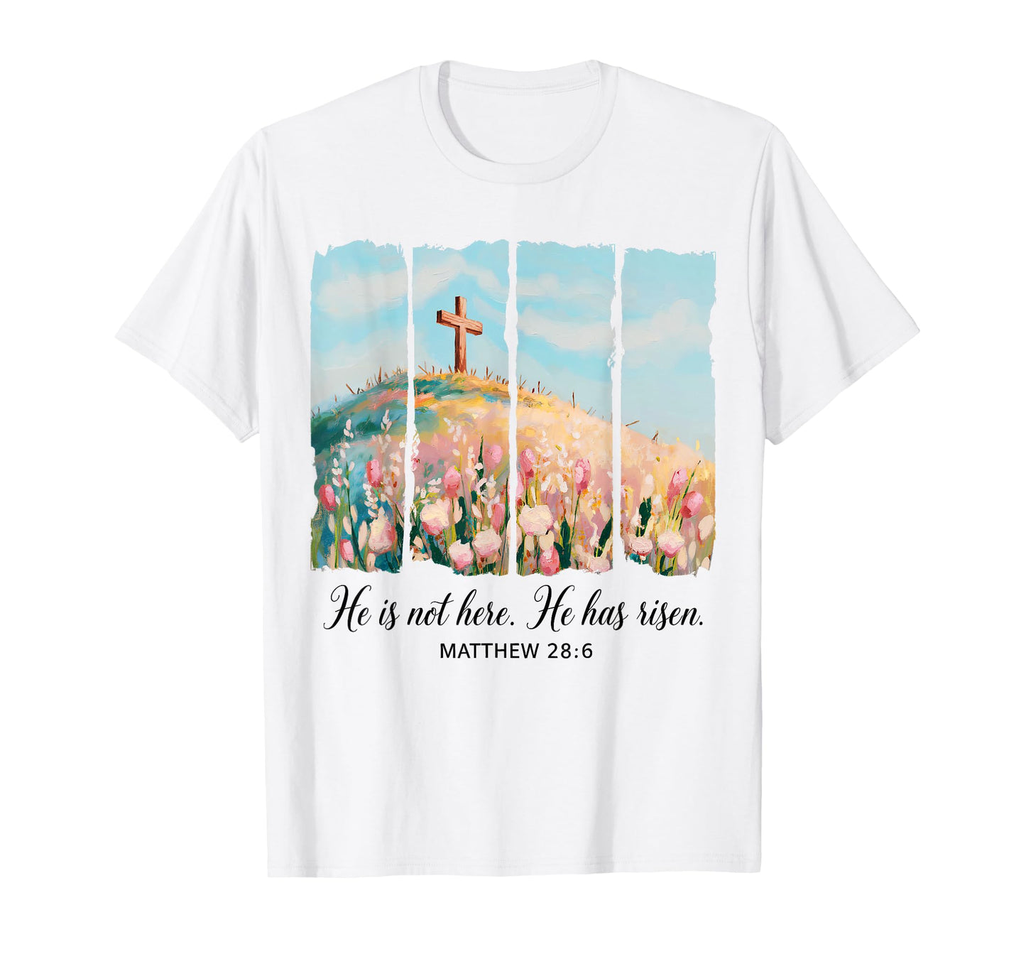 He is Risen Happy Easter Jesus Christian Women Girls Kids T-Shirt