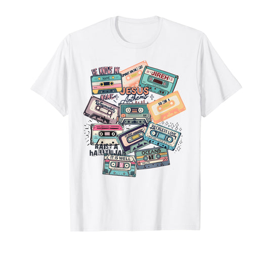 Jesus Anthems Christian Cassette Tape God Music T-Shirt