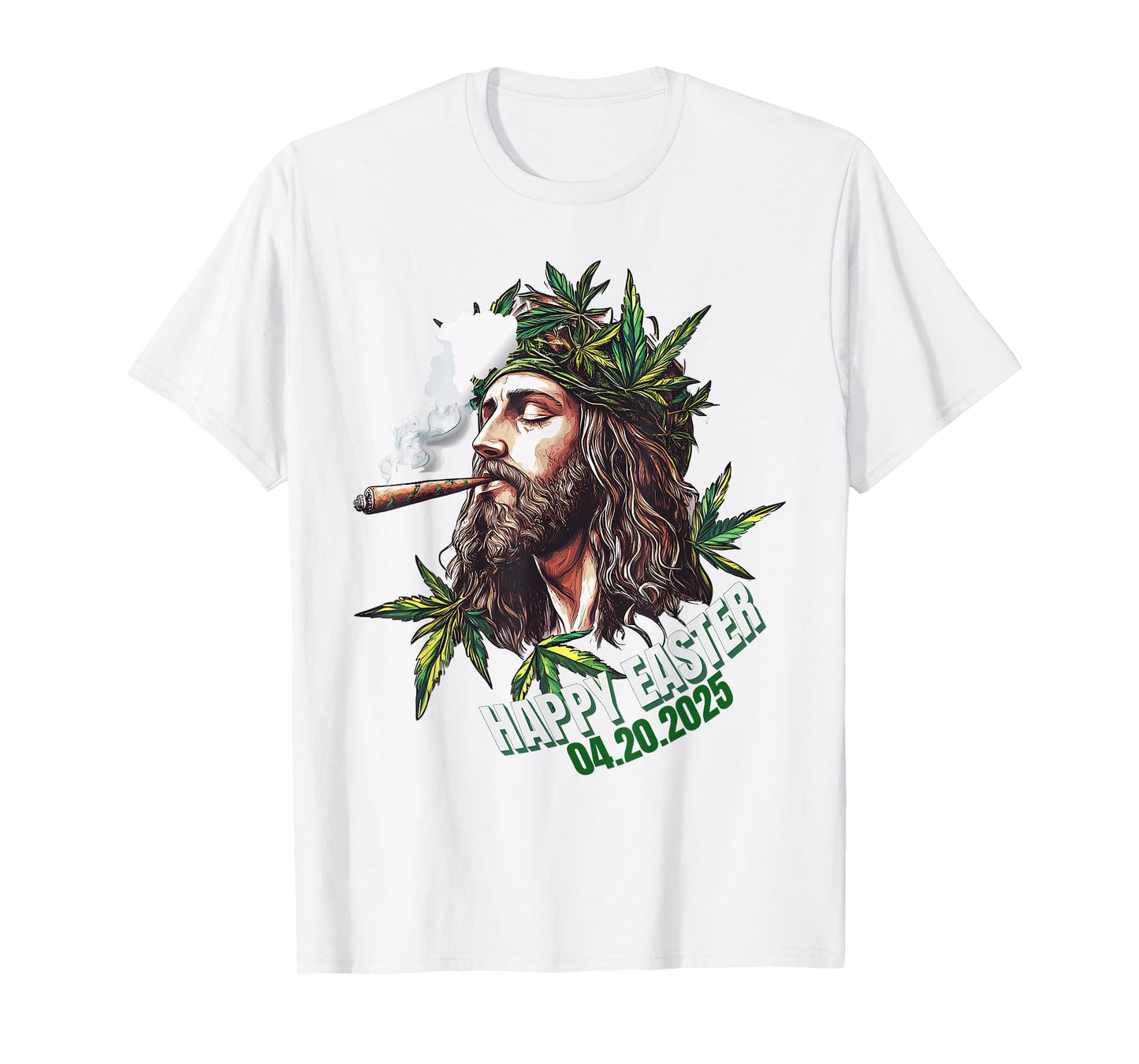 Happy Easter 420 Funny Jesus 2025 T-Shirt