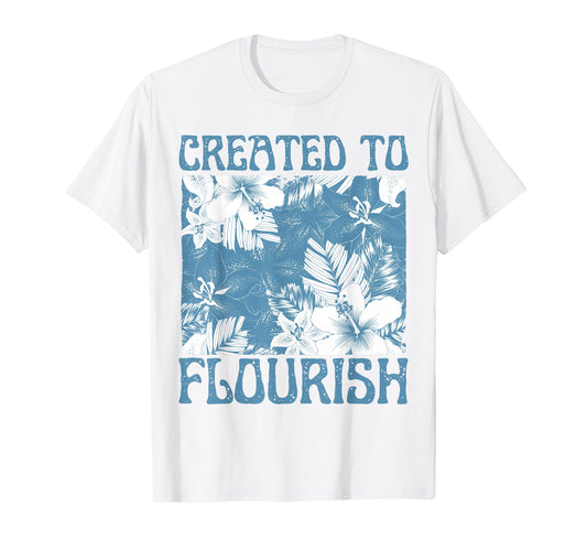 Created to Flourish Vintage Flowers T-Shirt