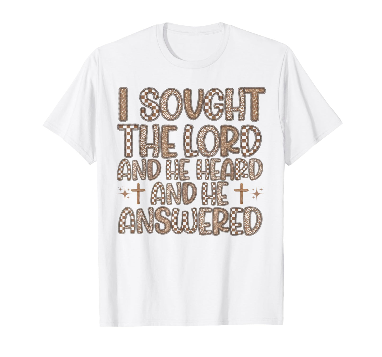 Retro I Sought The Lord He Heard Me Christian Bible Verse T-Shirt