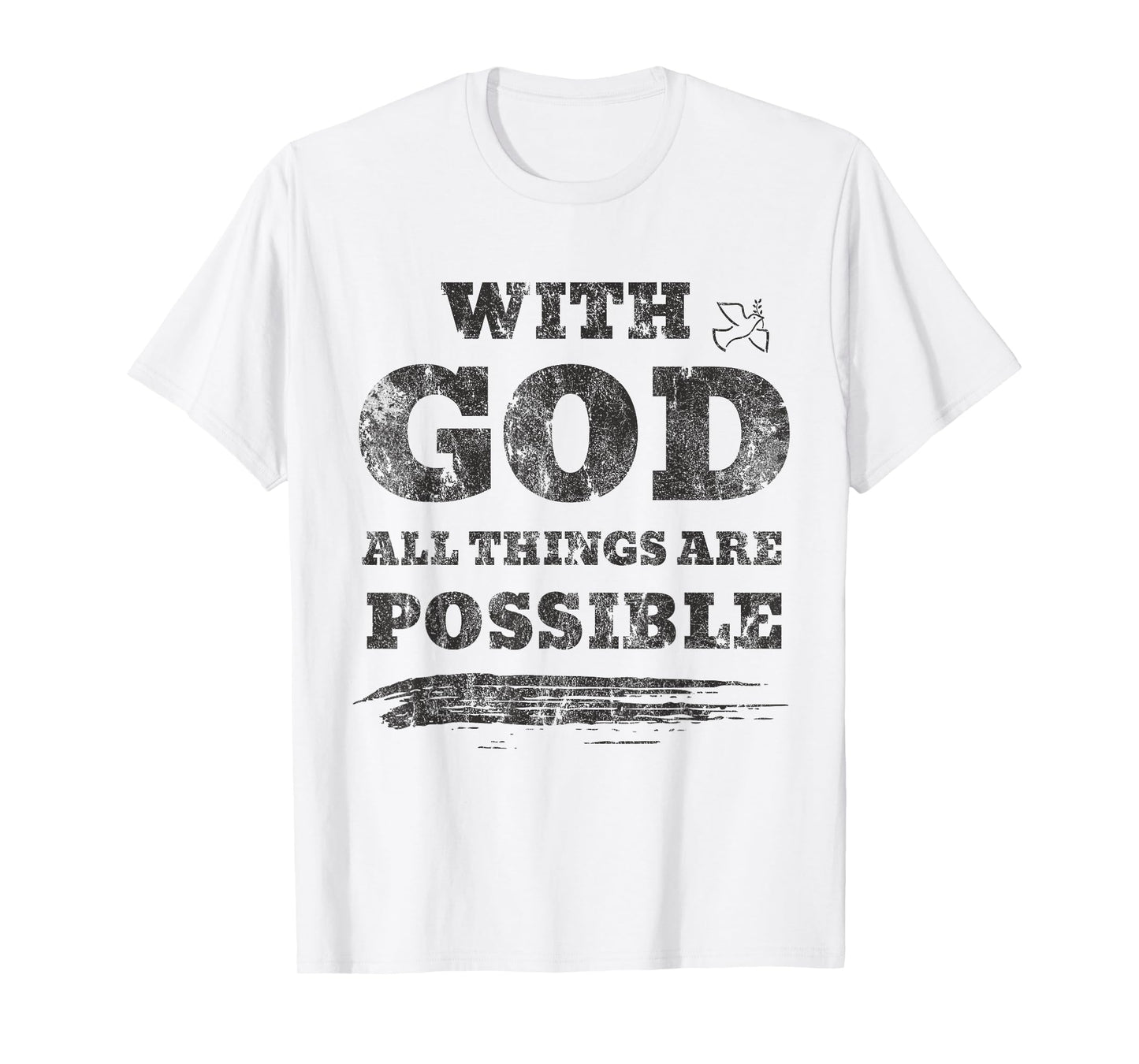 With God All Things Are Possible Retro Vintage T-Shirt