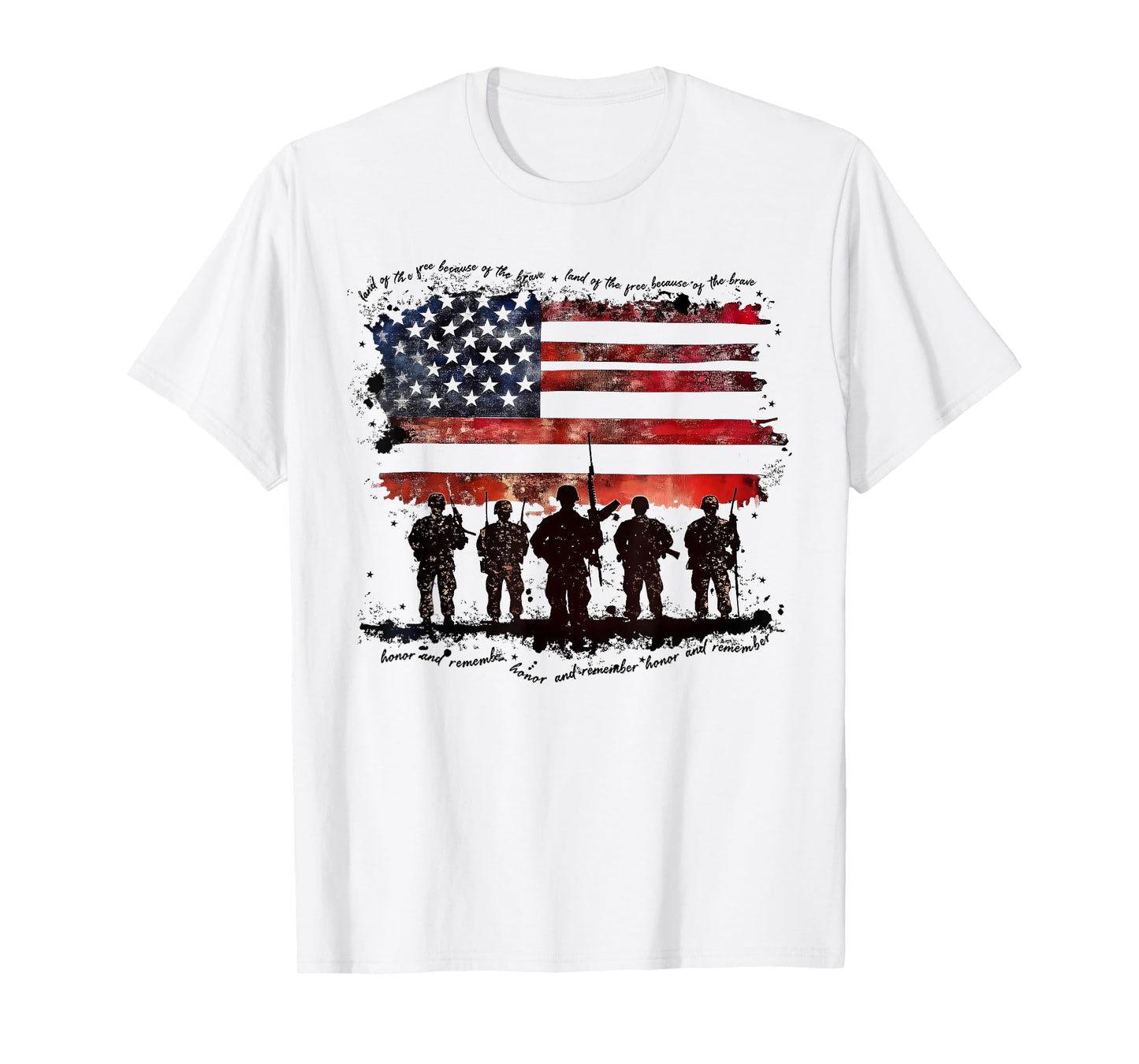 Memorial Day Land Of The Free Because Of Brave American Flag T-Shirt