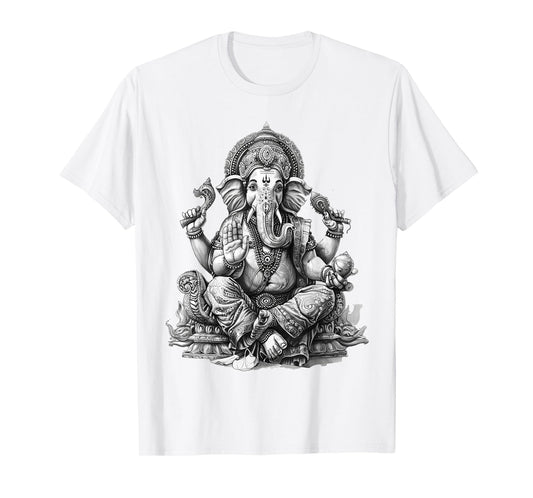Ganesh spiritual hindu god elephant yoga meditation T-Shirt