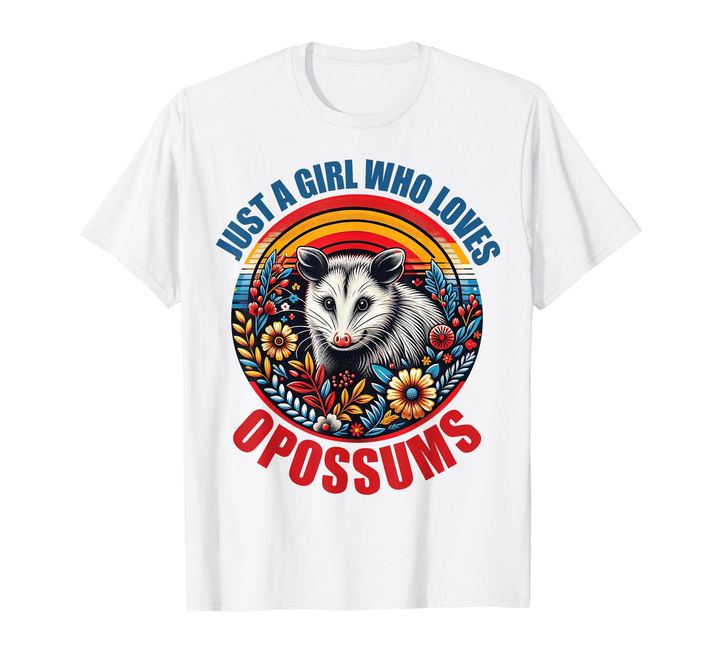 Girls Opossums-Shirt Kids Teen Just A Girl Who Loves Possum T-Shirt