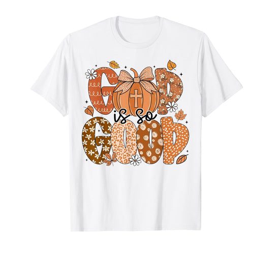 God is So Good Pumpkin Leopard Christian Faith Autumn T-Shirt