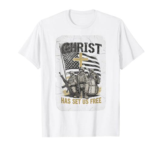 Patriotic Christian Freedom Faith Message American Believer T-Shirt