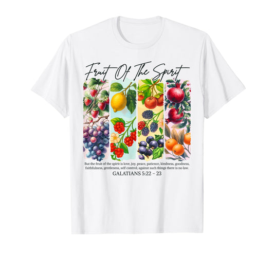 Christian Faith Religious Brushstroke Fruit Of The Spirit T-Shirt