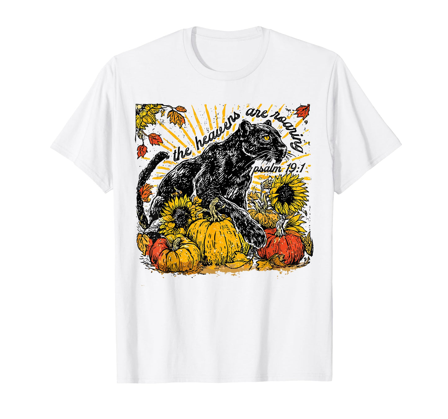 The Heavens are Roaring Christian Faith Pumpkin Season T-Shirt