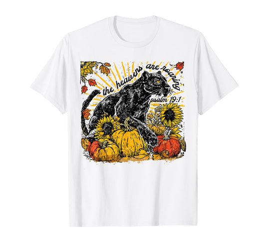 The Heavens are Roaring Christian Faith Pumpkin Season T-Shirt