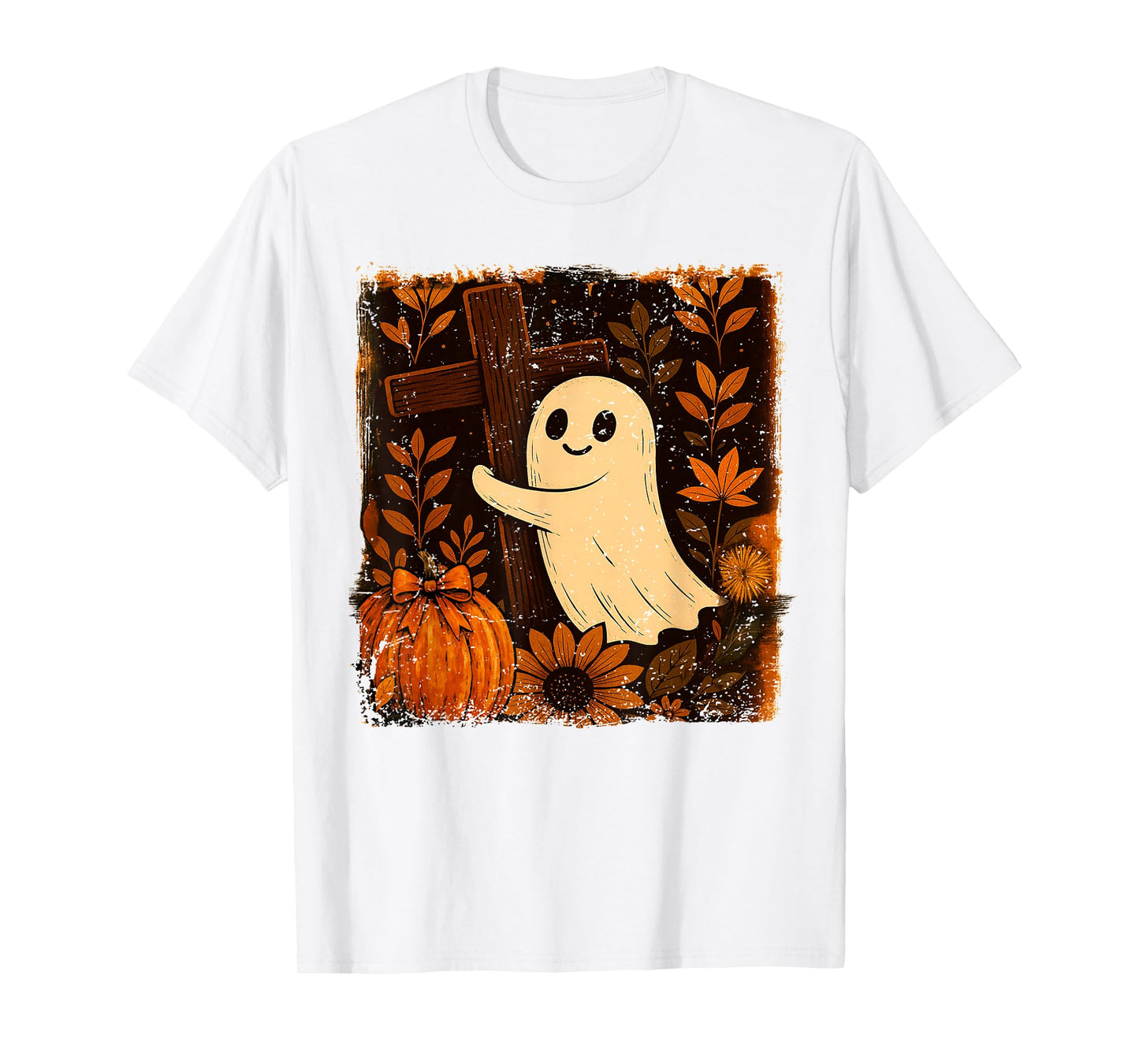 Fall Vibes Autumn Season Halloween Boo Ghost Fall-o-ween T-Shirt