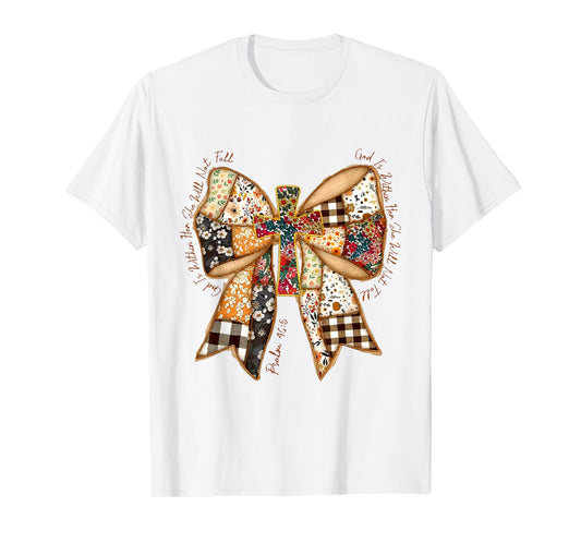 God is Within Her She Will Not Fall Coquette Funny Christian T-Shirt