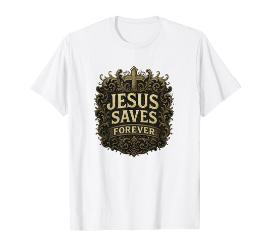Jesus Saves Forever Cross Christian Gospel Power T-Shirt