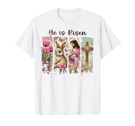 He Is Risen Religious Easter Christian Women T-Shirt