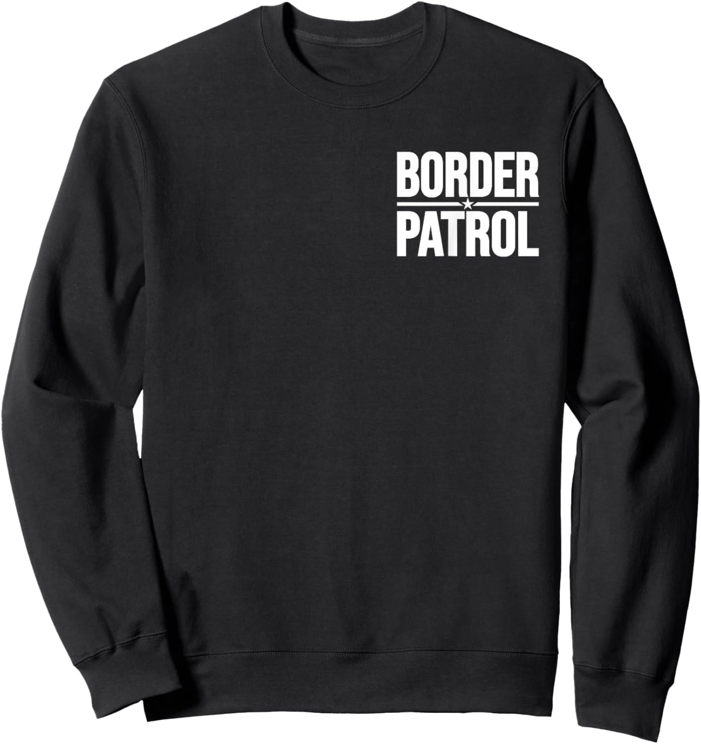 Border Patrol Uniform Halloween Costume (2-sided) Sweatshirt - Sweatshirt | Black