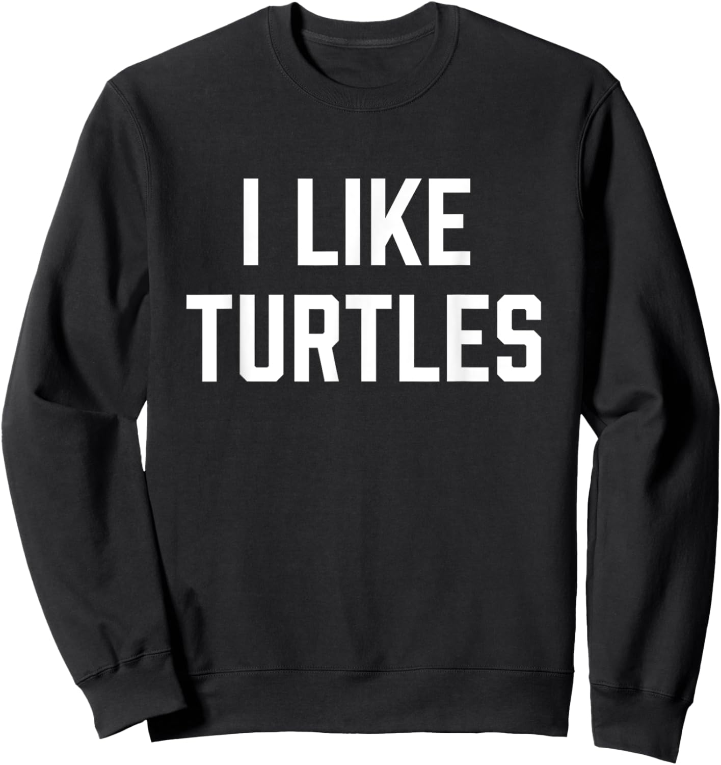 I Like Turtles Funny Turtle Lover Sweatshirt - Sweatshirt | Black
