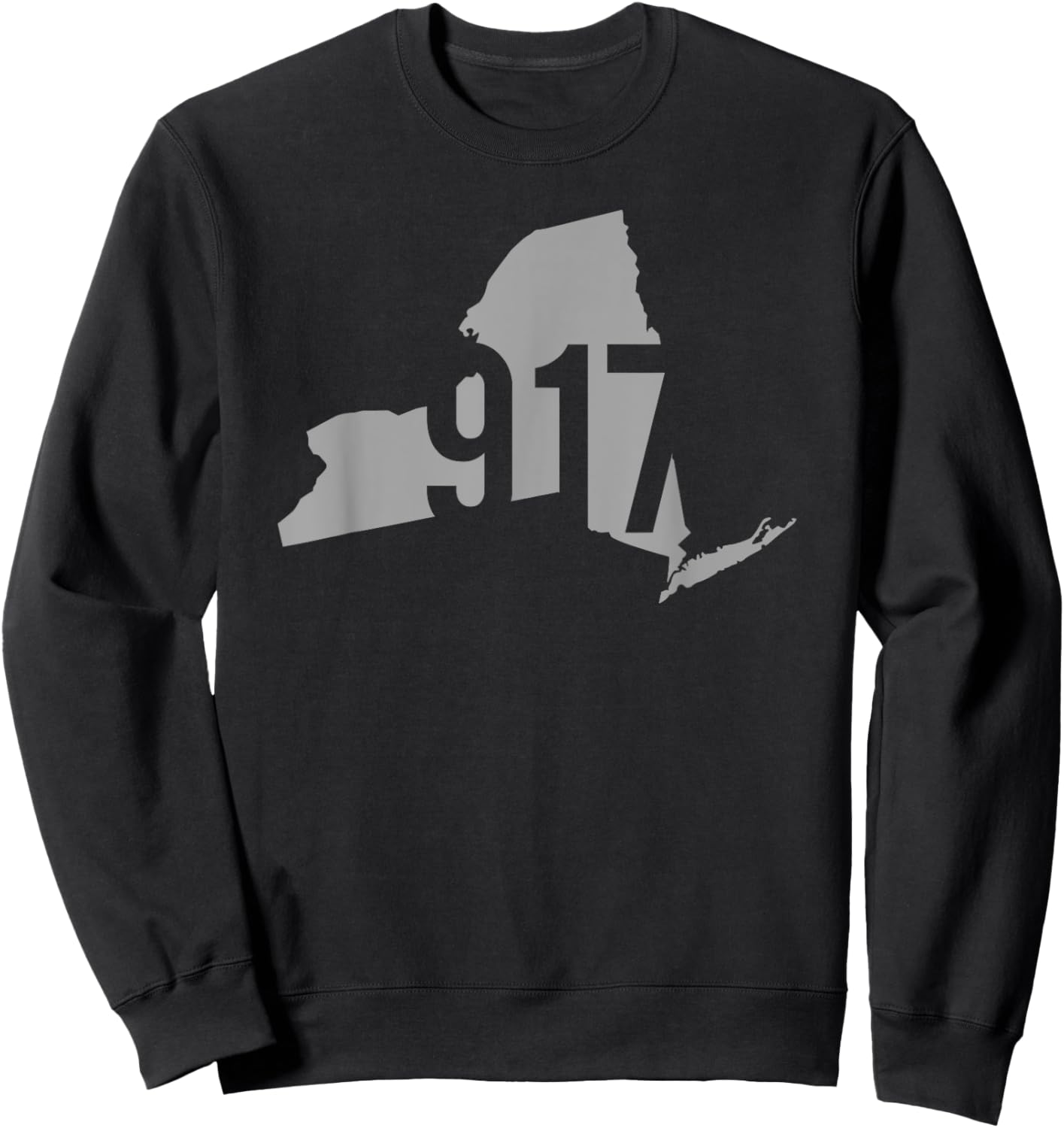917 Area Code, NYC, Bronx, Brooklyn, Queens, Staten Island Sweatshirt - Sweatshirt | Black