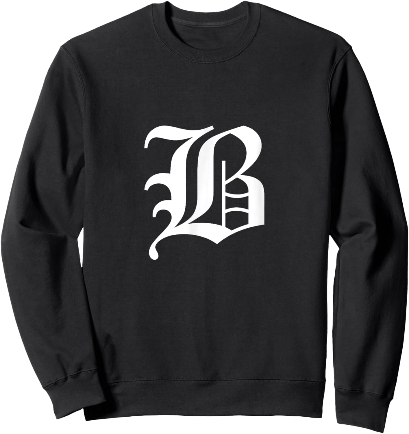 Letter B Old English Medieval Sweatshirt - Sweatshirt | Black