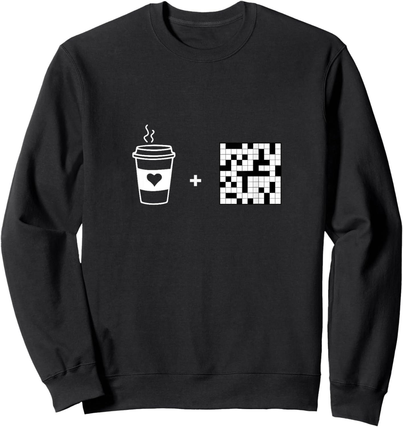 Coffee and Crosswords , Crossword Puzzle Day Sweatshirt - Sweatshirt | Black