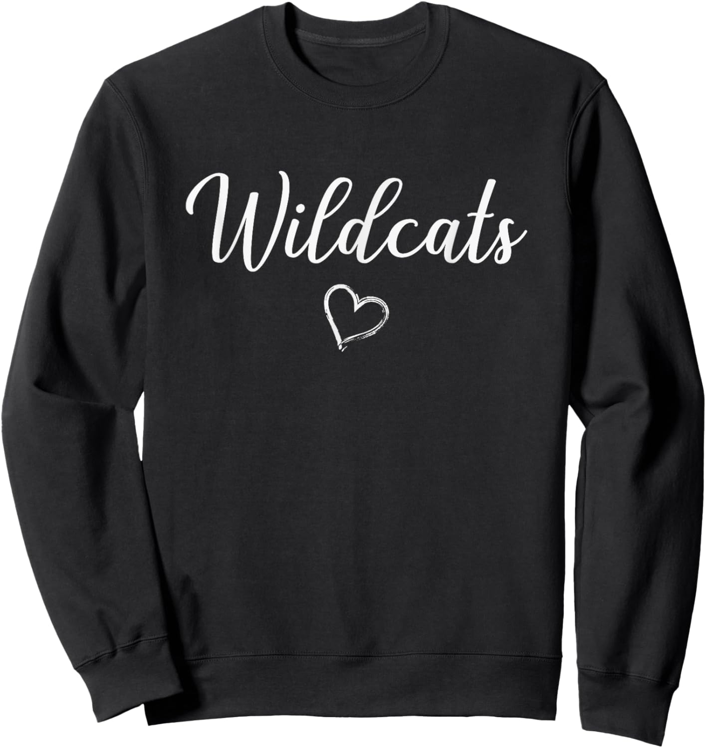 Splendora Wildcats Above Small Heart Sweatshirt - Sweatshirt | Black