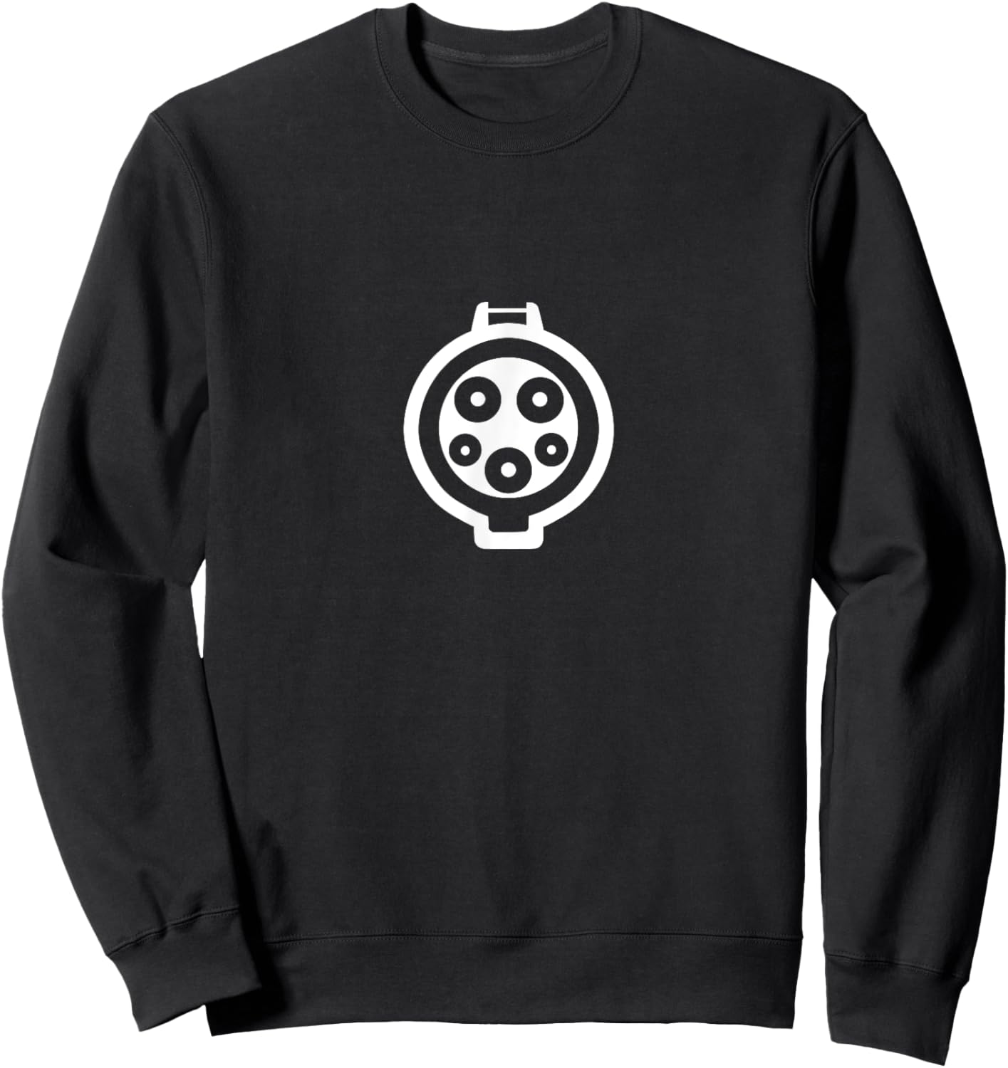 Electric Car J Plug, Type 1 Connector, J1772 Vehicle Charger Sweatshirt - Sweatshirt | Black