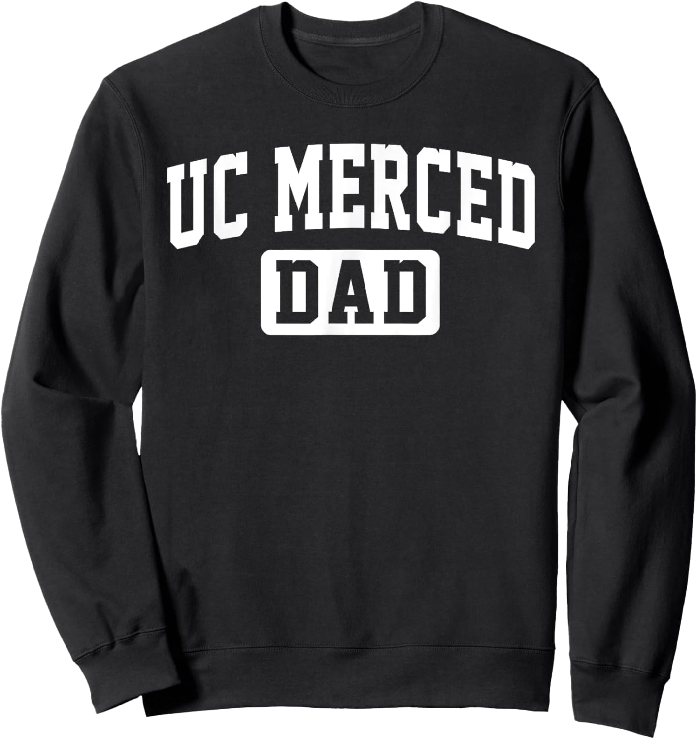 UC Merced University Dad Father Arch Vintage Family Sweatshirt - Sweatshirt | Black