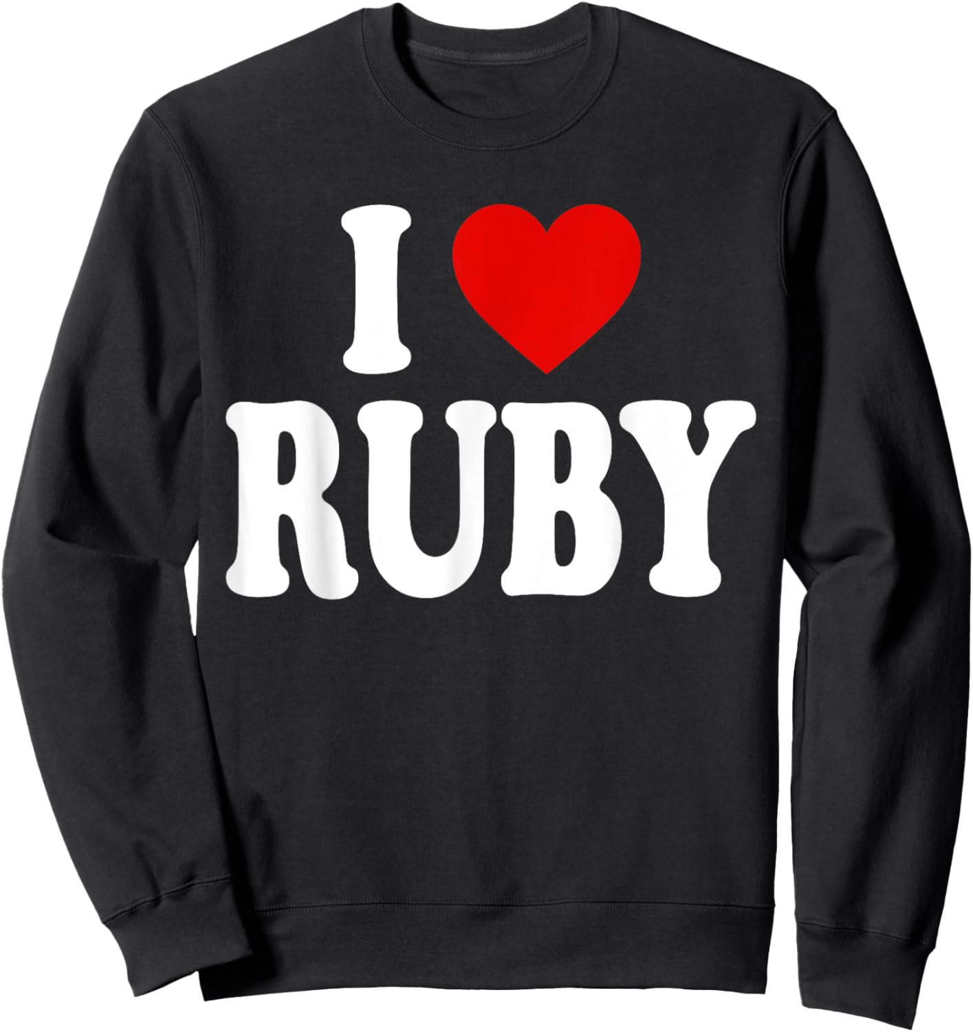 I Heart Love Ruby Sweatshirt - Sweatshirt | Black