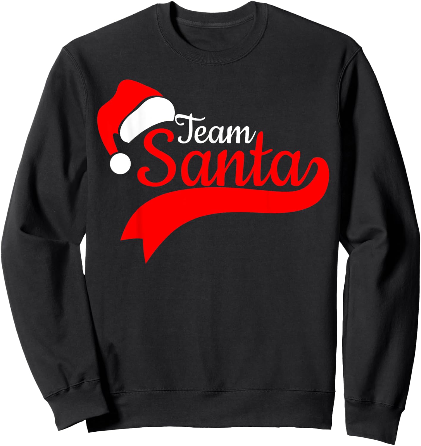 Team Santa Christmas Squad Family Matching Pajamas Boys Men Sweatshirt - Sweatshirt | Black