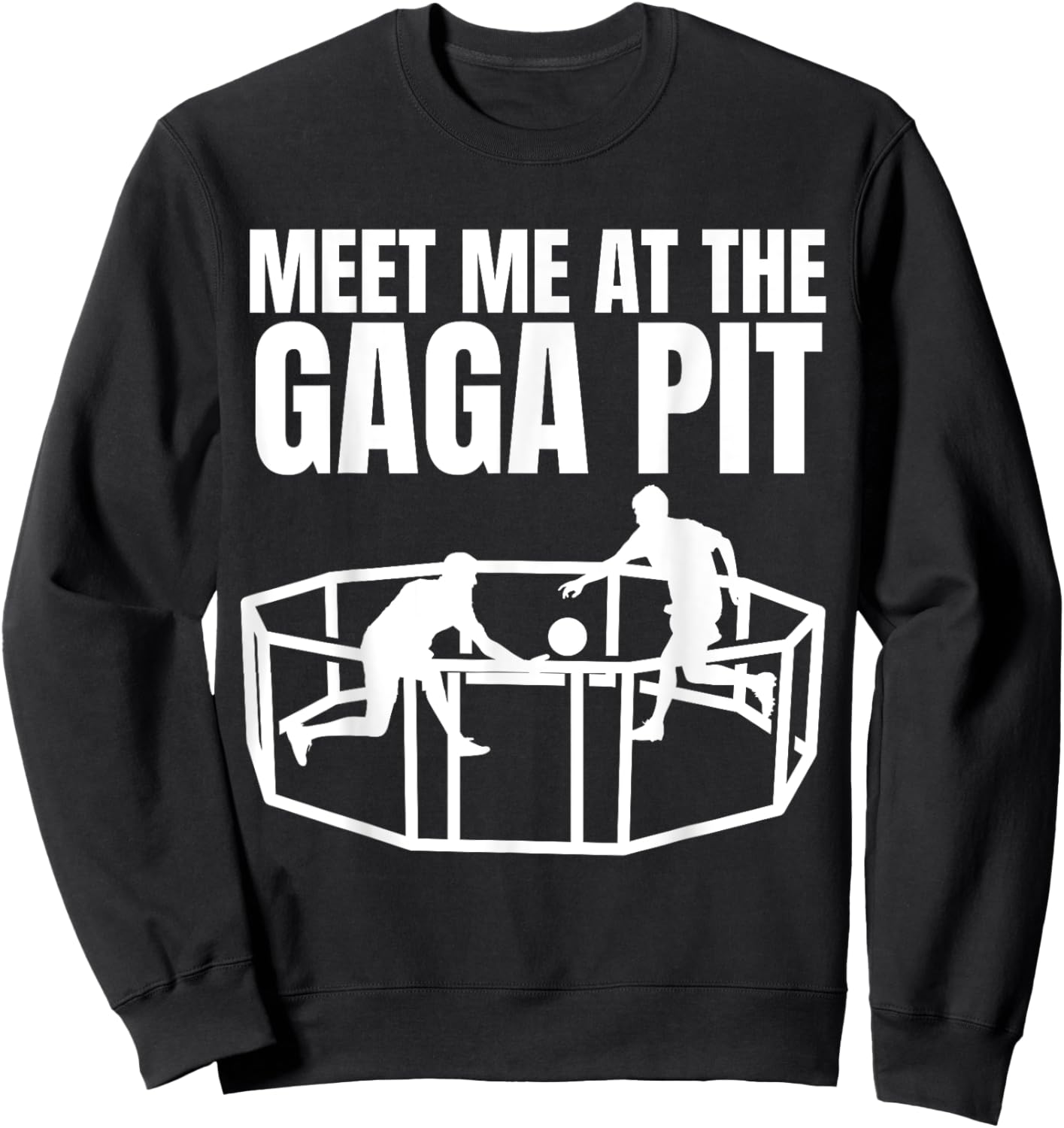Gaga Ball Design Women Gaga Pit Dodgeball Gaga Ball Sweatshirt - Sweatshirt | Black