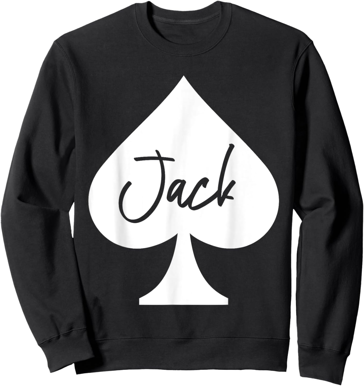 J of Spades Deck of Cards Carnival Halloween Costume Jack Sweatshirt - Sweatshirt | Black