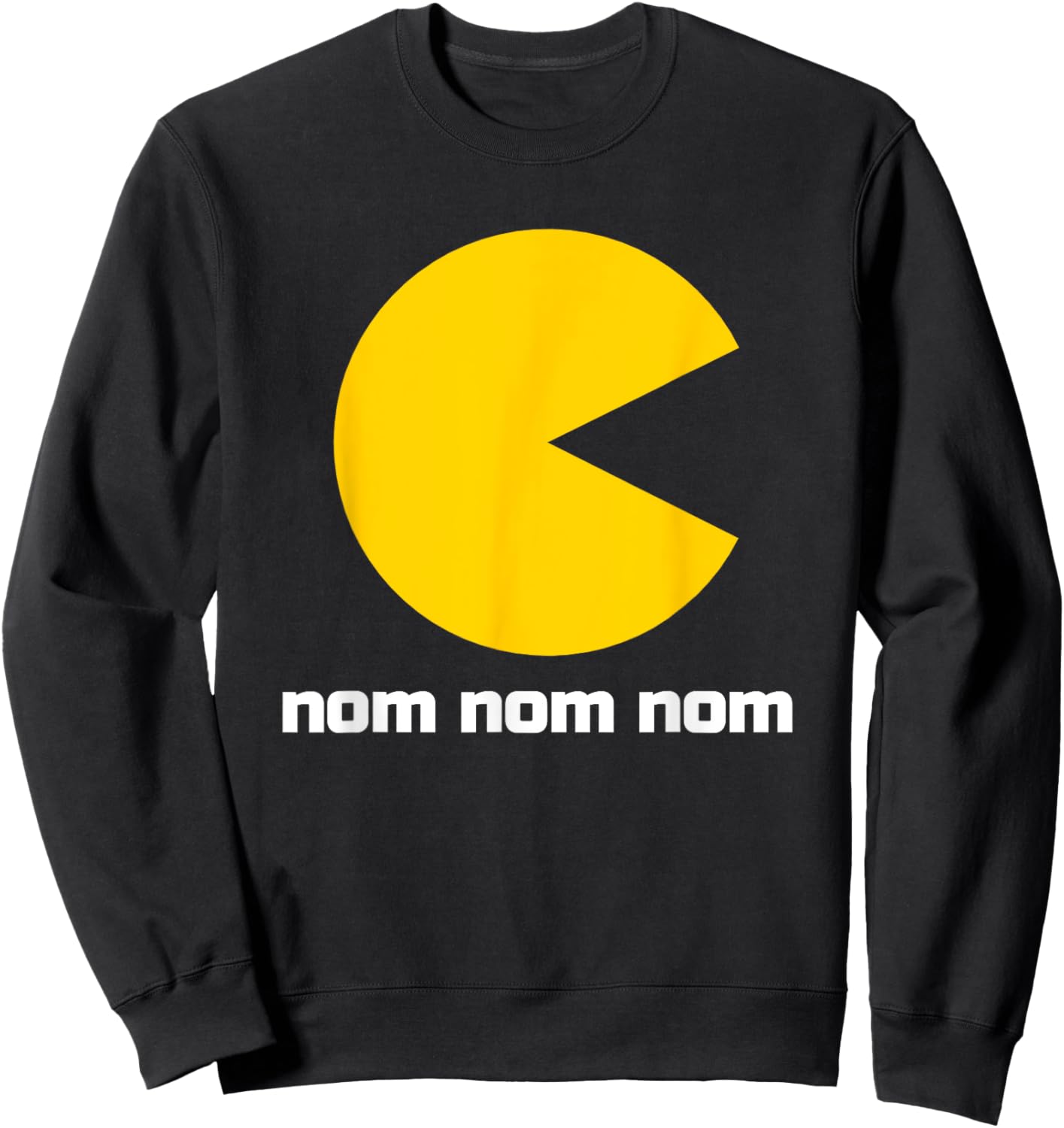 Classic Video Game Nom Nom Nom Sweatshirt - Sweatshirt | Black