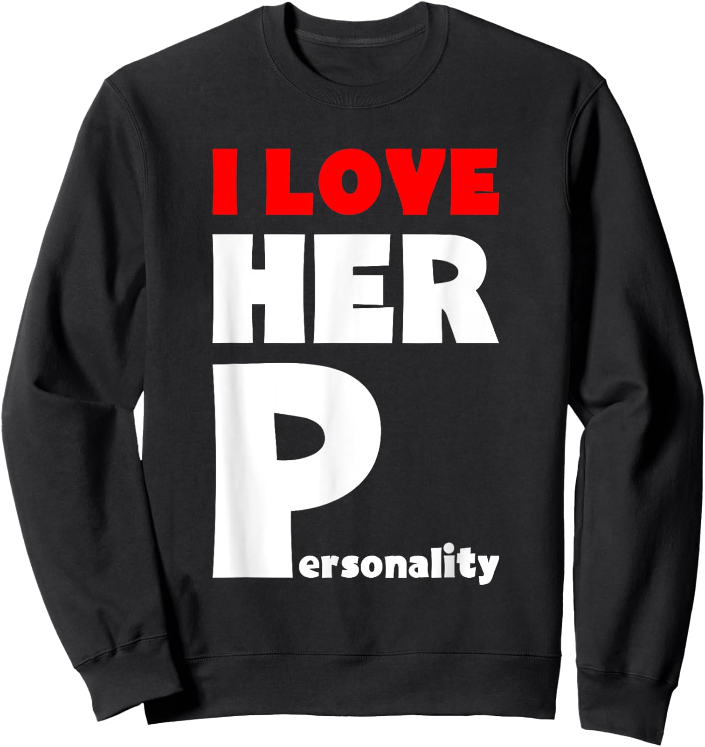 I Love His D I Love Her P Funny Matching Halloween Couples Sweatshirt - Sweatshirt | Black
