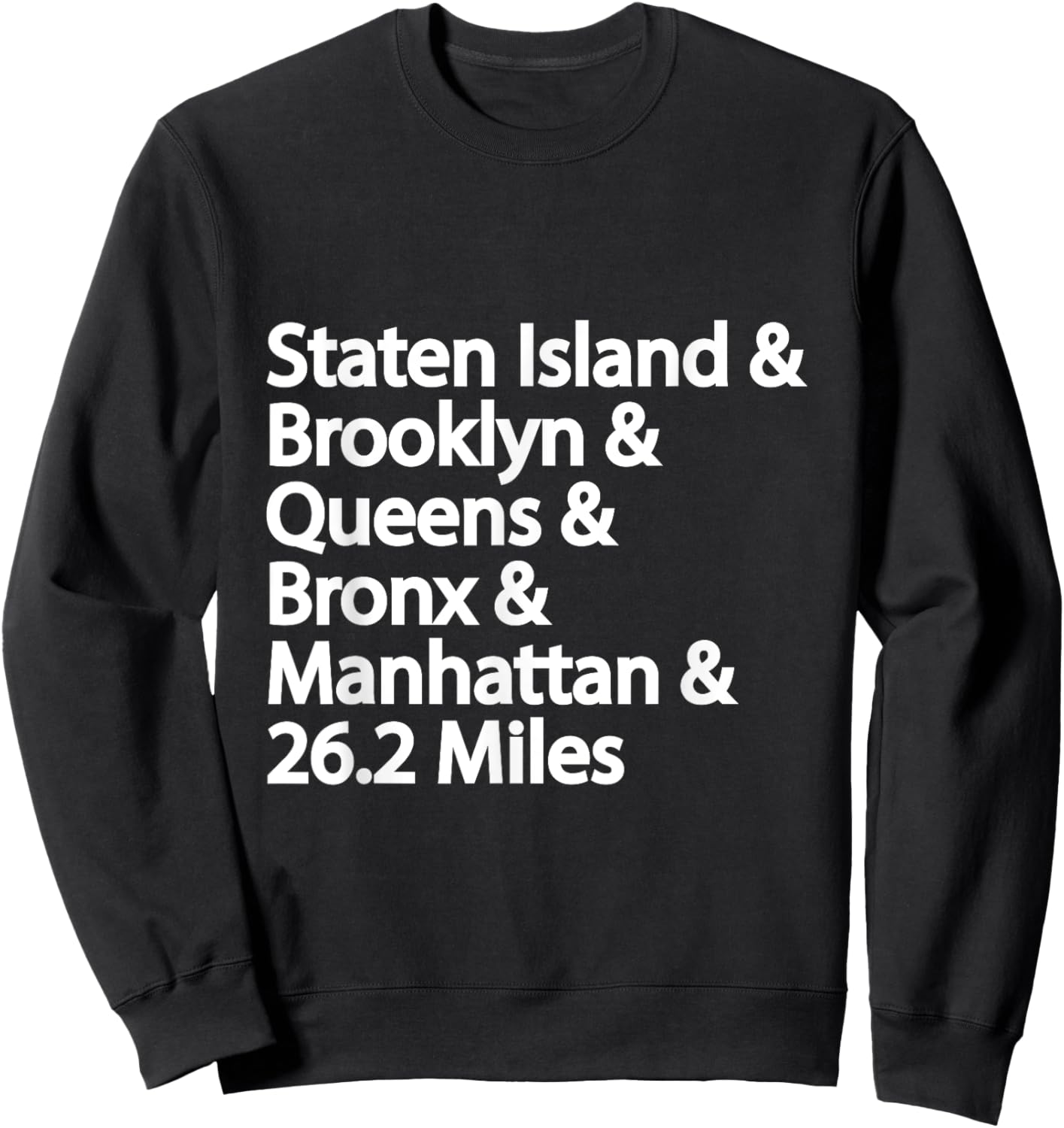 5 Boroughs NYC Running Sweatshirt - Sweatshirt | Black