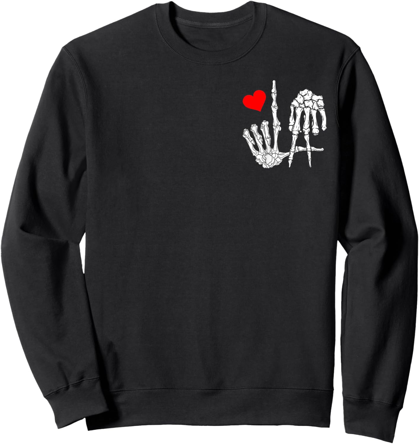 I Love Los Angeles With Skeleton LA Sign to Represent City Sweatshirt - Sweatshirt | Black