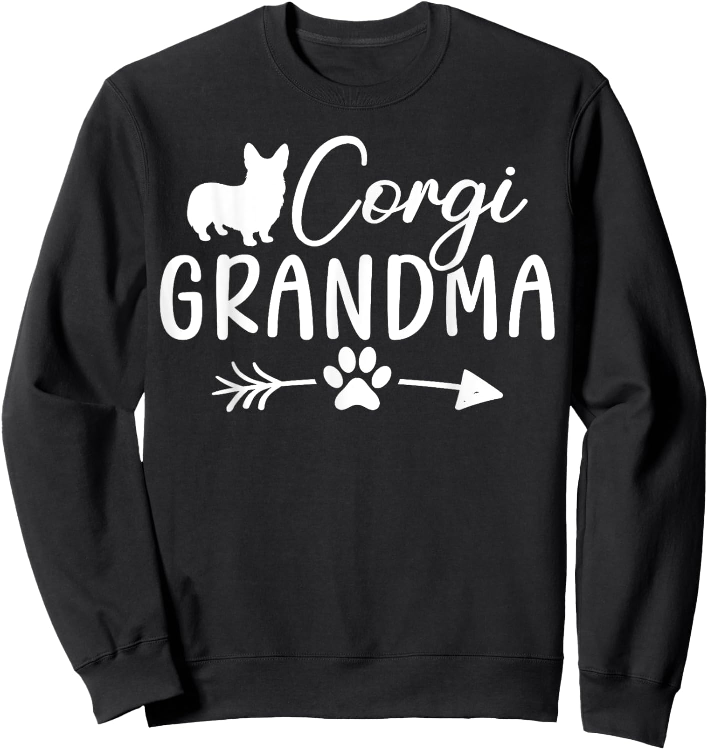 Corgi Grandma Corgi Dog Sweatshirt - Sweatshirt | Black