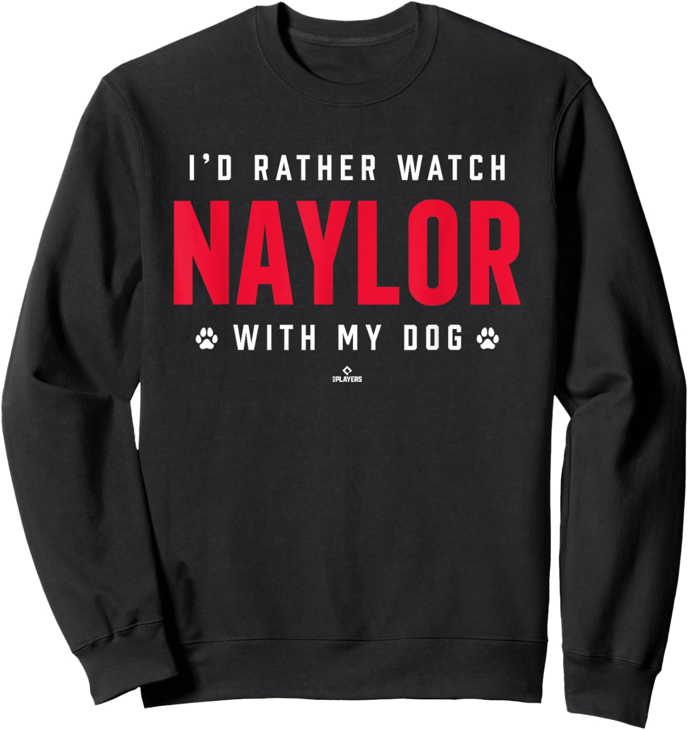 With My Dog Bo Naylor Cleveland Baseball MLBPA Women Kids Sweatshirt - Sweatshirt | Black