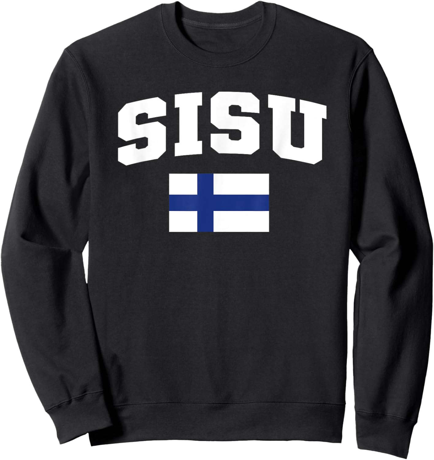 Sisu Finland Flag Finnish Resilience Suomi Pride Finn Sweatshirt - Sweatshirt | Black